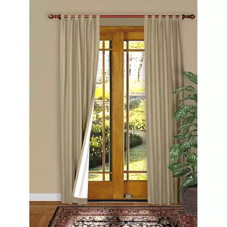 Kirklands Home Curtains & Drapes|Taupe Weathermate Curtain Panel, 72 in. Tan