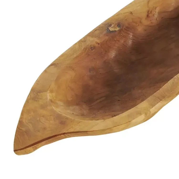 Best Teak Wood Carved Fish Trays, Set of 2 Decorative Trays