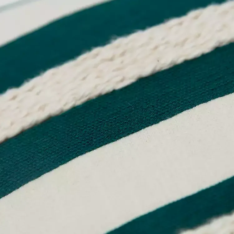 Online Teal and Ivory Ozzy Striped Pillow Pillows
