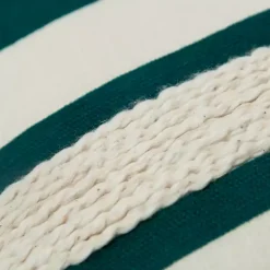 Online Teal and Ivory Ozzy Striped Pillow Pillows