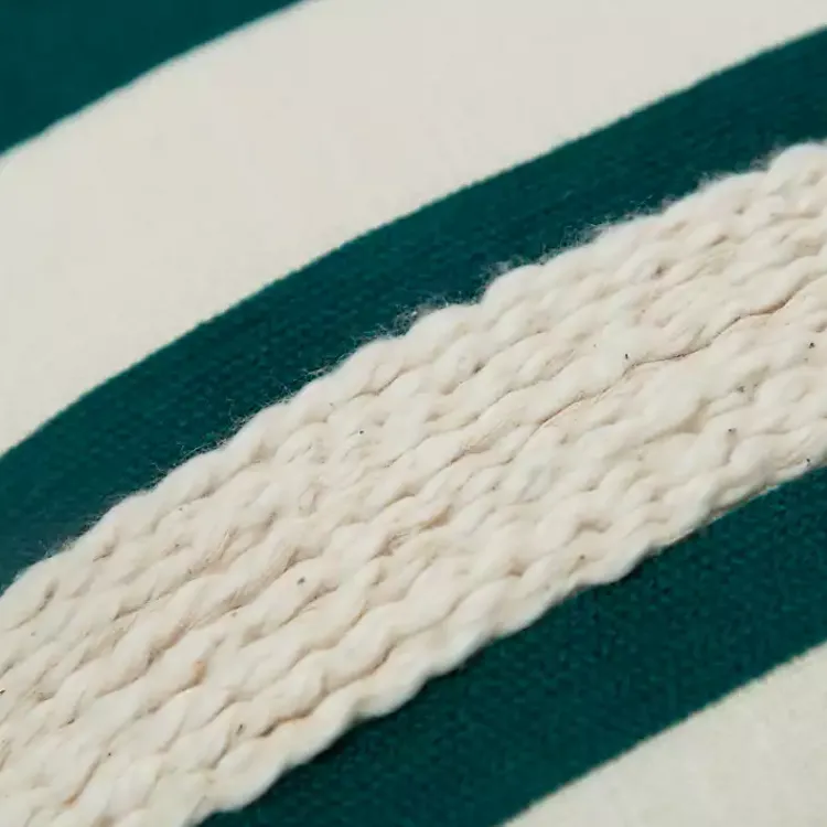 Online Teal and Ivory Ozzy Striped Pillow Pillows