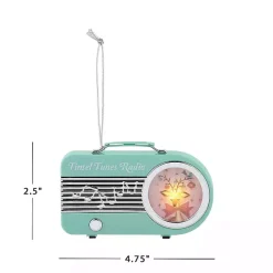 Hot Teal Mini Radio LED Christmas Ornament Christmas Ornaments