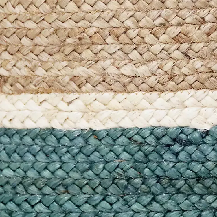 Hot Teal Off White Woven Basket with Tassel, 17 in. Baskets & Boxes