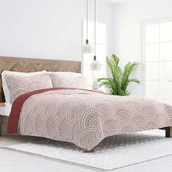 Kirklands Home Quilts|Terra Scalloped Reversible 3-pc. King Quilt Set