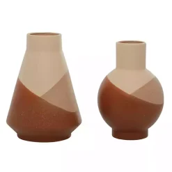 Best Terracotta Modern Ceramic Vases, Set of 2 Vases