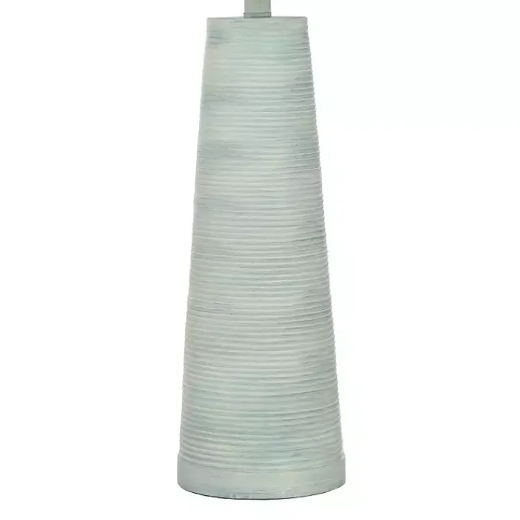 Kirklands Home Table Lamps|Textured Light Blue Tapered Table Lamp White