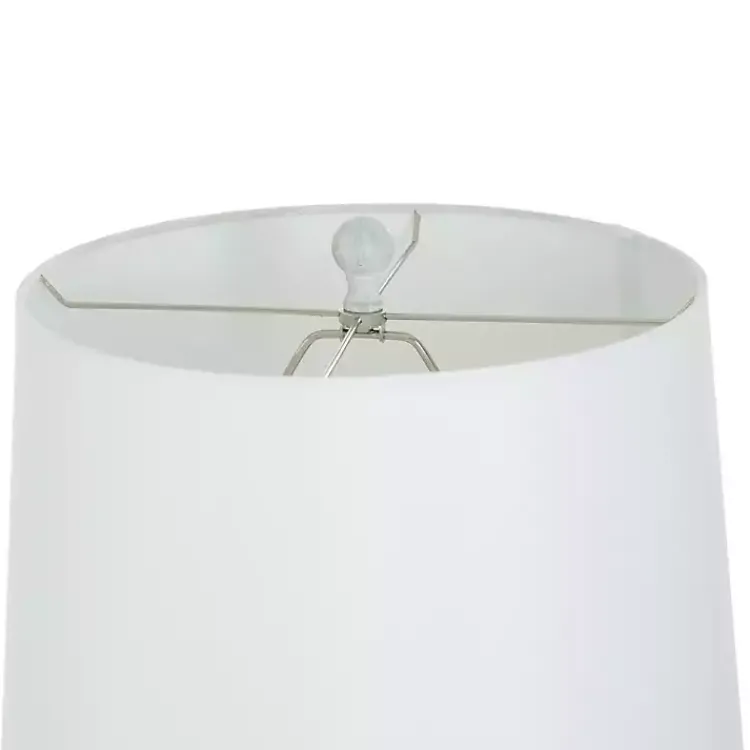 Kirklands Home Table Lamps|Textured Light Blue Tapered Table Lamp White