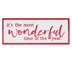 The Most Wonderful Time Metal Wall Plaque Christmas Art & Wall Decor