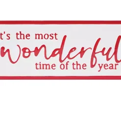 The Most Wonderful Time Metal Wall Plaque Christmas Art & Wall Decor