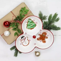 Kirklands Home Serving & Entertaining|Three-Section Christmas Serving Platter
