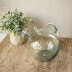 Kirklands Home Serving & Entertaining|Tilted Mouthed Circular Pitcher Clear