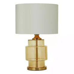 Kirklands Home Table Lamps|Translucent Orange Glass Shade Table Lamp White