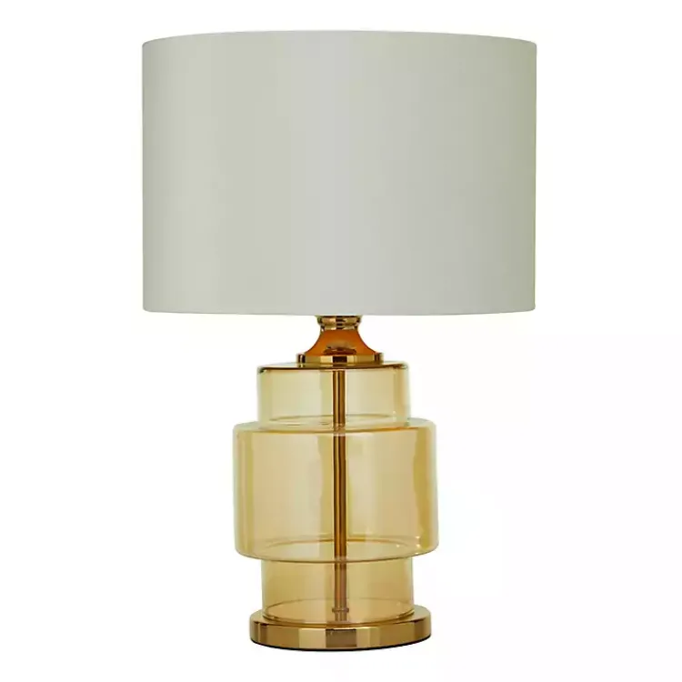 Kirklands Home Table Lamps|Translucent Orange Glass Shade Table Lamp White