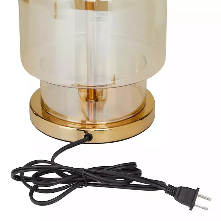 Kirklands Home Table Lamps|Translucent Orange Glass Shade Table Lamp White