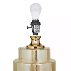 Kirklands Home Table Lamps|Translucent Orange Glass Shade Table Lamp White