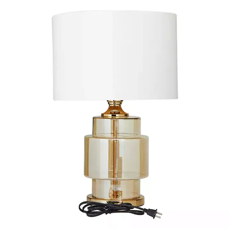 Kirklands Home Table Lamps|Translucent Orange Glass Shade Table Lamp White
