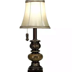 Kirklands Home Table Lamps|Trieste Marble Table Lamp Ivory