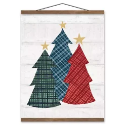 Triple Christmas Tree Hanging Canvas Art Print Christmas Art & Wall Decor