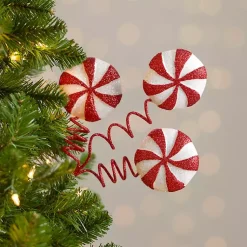 Sale Triple Peppermint Christmas Tree Pick Christmas Tree Decorations