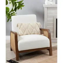 New Tufted Cream Diamond Throw Pillow Pillows