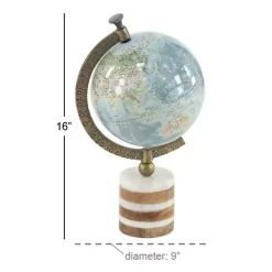 Best Turquoise Ceramic and Wood Coastal Globe Statues & Figurines