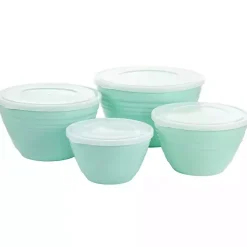 Kirklands Home Kitchen Storage|Turquoise Martha Stewart 8-pc. Storage Bowls Blue