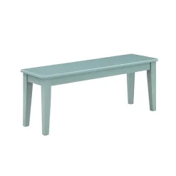 Kirklands Home Benches & Ottomans|Turquoise Wood Classic Farmhouse Bench Blue