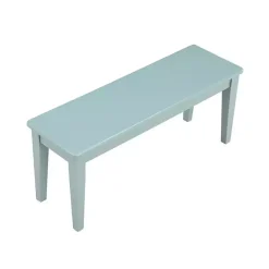 Kirklands Home Benches & Ottomans|Turquoise Wood Classic Farmhouse Bench Blue