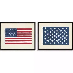 Kirklands Home Framed Art|Two Flags Framed Art Prints, Set of 2
