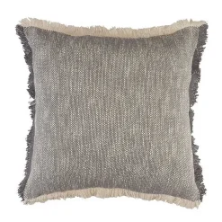Two-Tone Gray Woven Accent Pillow Pillows