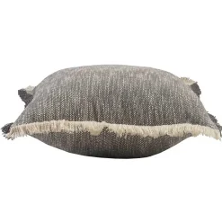 Two-Tone Gray Woven Accent Pillow Pillows