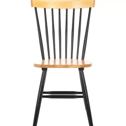 Kirklands Home Dining Chairs|Two-Tone Parker Spindle Dining Chairs, Set of 2 Black