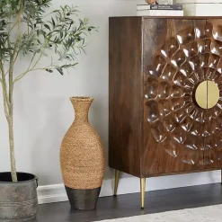 Best Two-Toned Natural Seagrass Floor Vase, 27 in. Vases