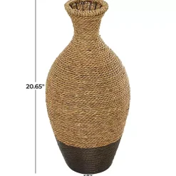 Sale Two-Toned Natural Seagrass Floor Vase, 21 in. Vases