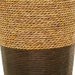 Clearance Two-Toned Natural Seagrass Floor Vase, 33 in. Vases