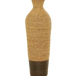 Clearance Two-Toned Natural Seagrass Floor Vase, 33 in. Vases