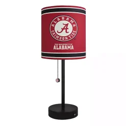 Kirklands Home Table Lamps|University of Alabama Charging Table Lamp Red
