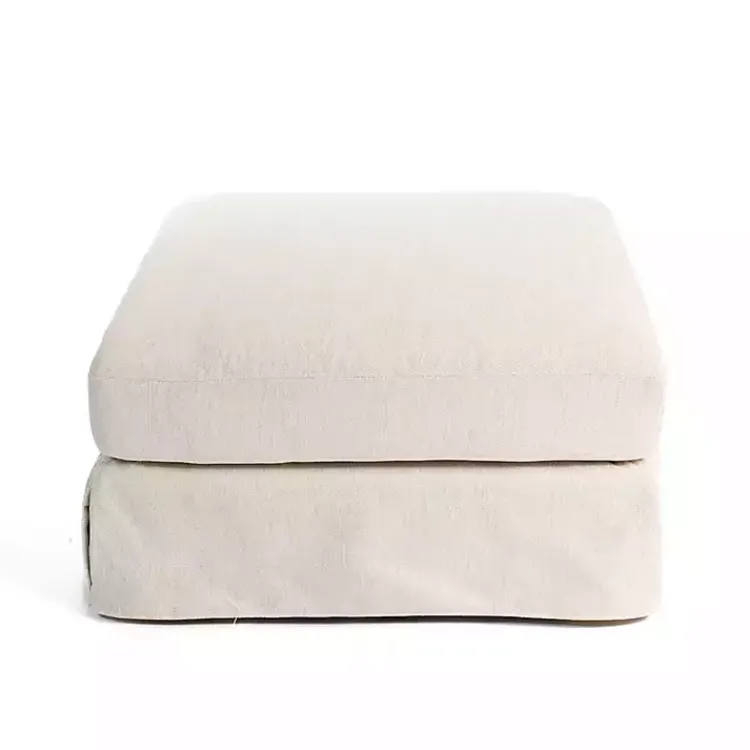 Kirklands Home Benches & Ottomans|Upholstered Weekend Ottoman Ivory