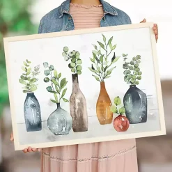 Kirklands Home Framed Art|Vases with Greenery Framed Art Print