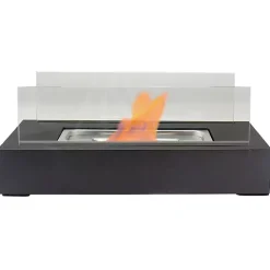 Kirklands Home Fire Pits|Ventless Tabletop Fireplace on Black Base