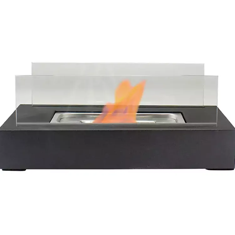 Kirklands Home Fire Pits|Ventless Tabletop Fireplace on Black Base