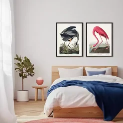 Kirklands Home Framed Art|Vintage Blue Heron Bookplate Framed Art Print