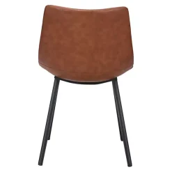 Kirklands Home Dining Chairs|Vintage Faux Leather Dining Chairs, Set of 2 Brown