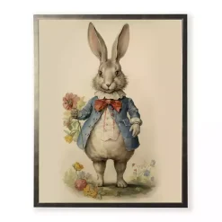 Outlet Vintage Bunny Framed Art Print Easter Decorations