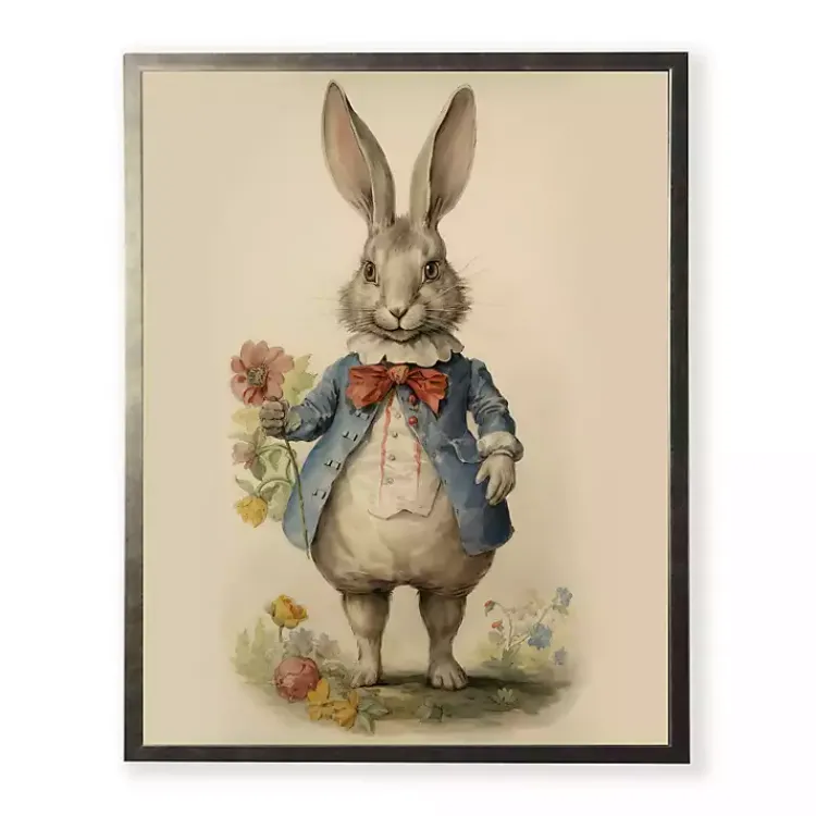 Outlet Vintage Bunny Framed Art Print Easter Decorations