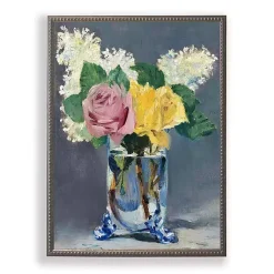 Kirklands Home Framed Art|Vintage Floral I Beaded Framed Art Print