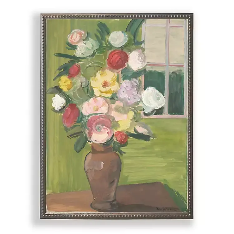 Kirklands Home Framed Art|Vintage Floral II Beaded Framed Art Print