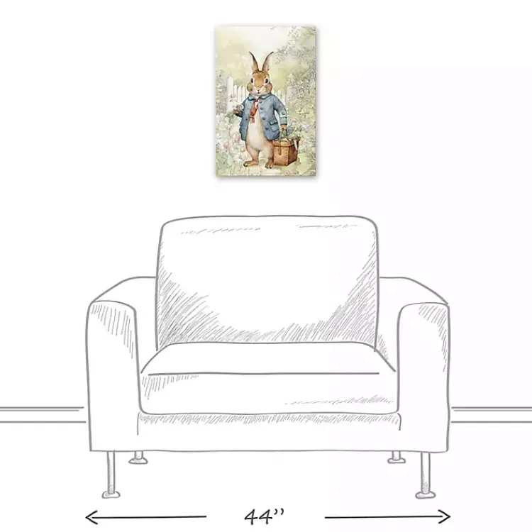 New Vintage Garden Bunny Canvas Art Print Easter Decorations