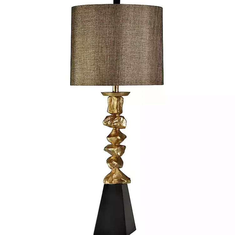 Kirklands Home Table Lamps|Vintage Gold Nugget Table Lamp Brown