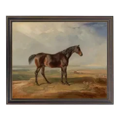 Kirklands Home Framed Art|Vintage Horse Framed Art Print Brown